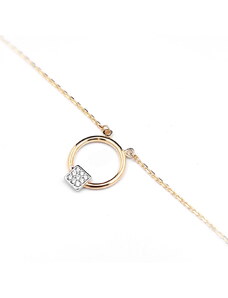 Šperk Holíč Jemný zlatý náhrdelník s príveskom, 1,90 g, 14k
