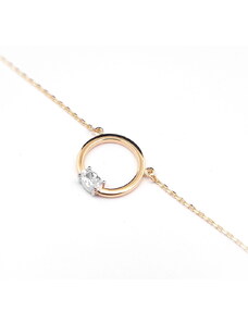 Šperk Holíč Jemný zlatý náhrdelník s príveskom, 1,95 g, 14k