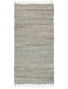 IB LAURSEN Bavlnený behúň na podlahu Brown Grey 120 x 60 cm
