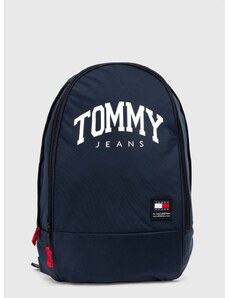 Ruksak Tommy Jeans pánsky, tmavomodrá farba, veľký, s potlačou, AM0AM12129