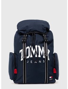 Ruksak Tommy Jeans pánsky, tmavomodrá farba, veľký, s potlačou, AM0AM12130