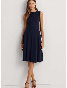 Šaty Lauren Ralph Lauren tmavomodrá farba,mini,áčkový strih,250851951