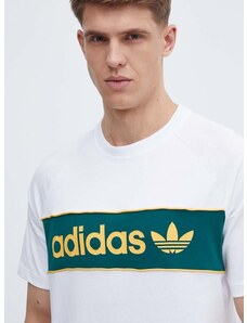 Bavlnené tričko adidas Originals Archive pánske, biela farba, s potlačou, IU0198