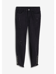 bonprix Skinny džínsy so zapínaním na zips, farba čierna, rozm. 36