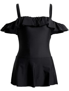 bonprix Kúpacie šaty z recyklovaného polyamidu, farba čierna, rozm. 38