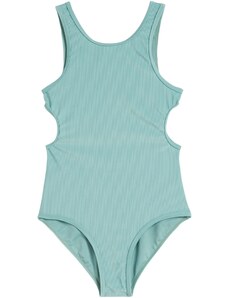 bonprix Jednodielne dievčenské plavky, farba zelená, rozm. 104/110