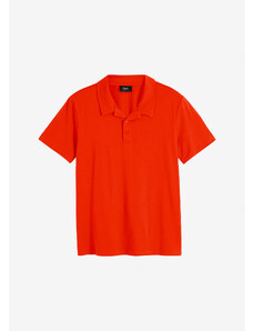 bonprix Polo tričko s golierom, krátky rukáv z bio bavlny, farba oranžová
