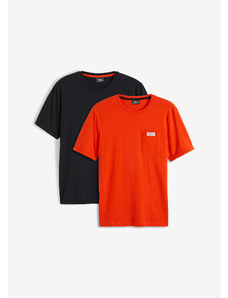 bonprix Tričko s vreckom (2 ks), farba oranžová