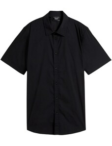 bonprix Strečová košeľa s krátkym rukávom, Slim fit, farba čierna