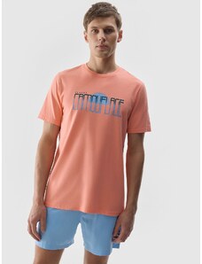 4F Pánske tričko s potlačou - oranžové