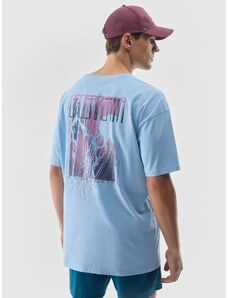 4F Pánske tričko s potlačou - modré