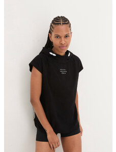 bonprix Športové tričko s kapucňou, farba čierna