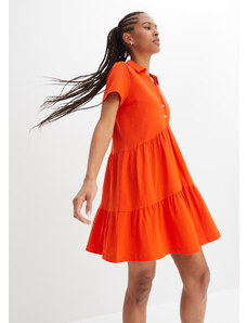bonprix Úpletové šaty, farba oranžová