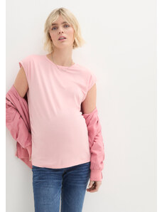 bonprix Materské tričko s vypchávkami na pleciach, farba ružová