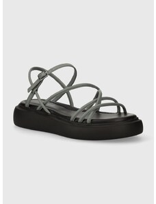 Kožené sandále Vagabond Shoemakers BLENDA dámske, šedá farba, na platforme, 5519-801-30
