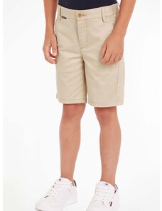 Detské krátke nohavice Tommy Hilfiger béžová farba