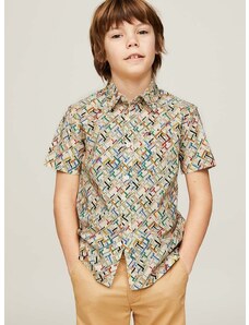 Detská košeľa Tommy Hilfiger béžová farba
