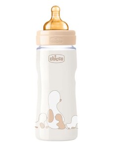 CHICCO Dojčenská plastová fľaša Original Touch latex, 330 ml - neutral