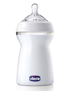 CHICCO Dojčenská plastová fľaša Natural Feeling 330 ml, neutral 6m+
