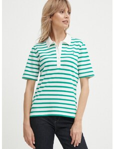 Polo tričko Tommy Hilfiger dámsky,zelená farba,WW0WW39531