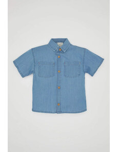 DeFacto Chlapčenská džínsová košeľa s krátkym rukávom C2296a524sm