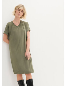 bonprix Materské úpletové šaty/na dojčenie, farba zelená