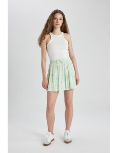 DeFacto Kvetinová viskózová mini šortky sukňa