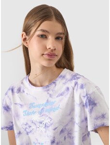 4F Dievčenské tričko s potlačou - viacfarebné
