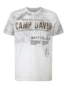 CAMP DAVID Tričko sivá / svetlosivá / olivová