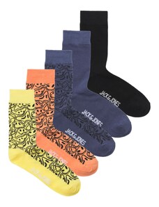 JACK & JONES Ponožky 'SMILEY' opálová / pastelovo žltá / koralová / čierna