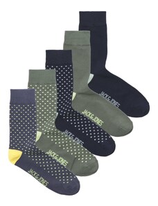 JACK & JONES Ponožky 'DAVE' námornícka modrá / námornícka modrá / olivová / svetlozelená
