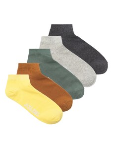 JACK & JONES Ponožky 'BEN' hnedá / žltá / antracitová / sivá melírovaná / zelená