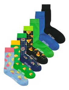 JACK & JONES Ponožky 'JUNKS' modrá / zelená / čierna / biela