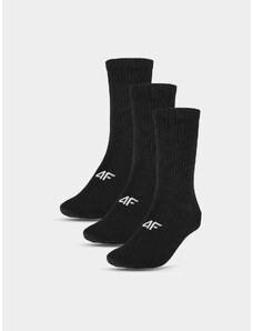 Men's Casual Socks Above the Ankle (3pack) 4F - Black