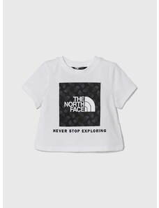 Detské bavlnené tričko The North Face LIFESTYLE GRAPHIC TEE biela farba, s potlačou