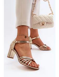 Kesi Women's gold high-heeled sandals Pyrrette