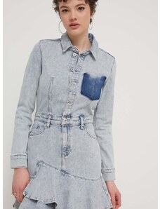 Rifľové šaty Karl Lagerfeld Jeans mini, áčkový strih