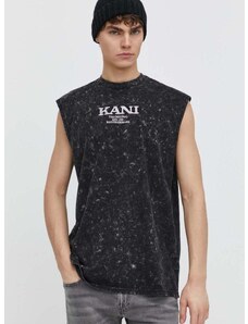 Bavlnené tričko Karl Kani pánsky, čierna farba