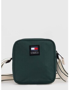 Malá taška Tommy Jeans zelená farba,AM0AM12132