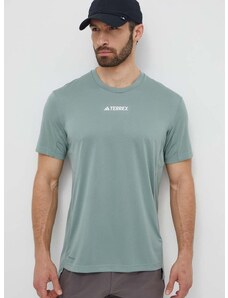 Športové tričko adidas TERREX zelená farba, s potlačou, IP4781