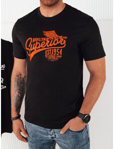 Pánske tričko s potlačou čiernej farby Dstreet RX5366