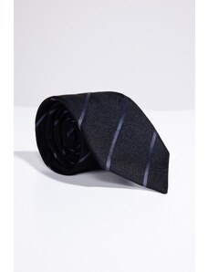 Tudors Klasická vzorovaná čierna kravata s vreckovkou