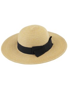 Fiebig - Headwear since 1903 Dámsky letný slamený klobúk Fiebig so širokou strieškou - Brim Hat Beige