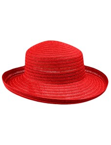 Mayser Dámsky červený klobúk Isabella - tvarovateľný krep