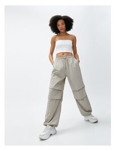 Koton Loose Parachute Trousers with Fold Detail.