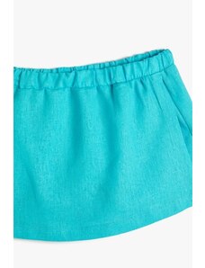Koton Linen Shorts Skirt Elasticated Wrapover Waist.