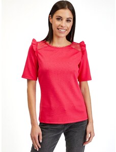 Orsay Dark pink Women's T-shirt with Neckline - Women