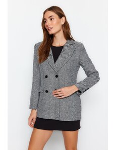 Trendyol Gray Regular Lined Woven Blazer Jacket