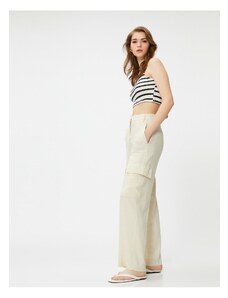 Koton Cargo Pants Linen Blended Pocket