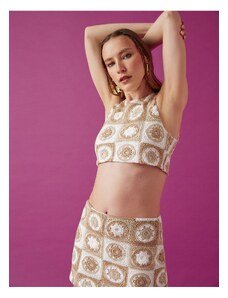 Koton Crochet Detailed Patterned Undershirt